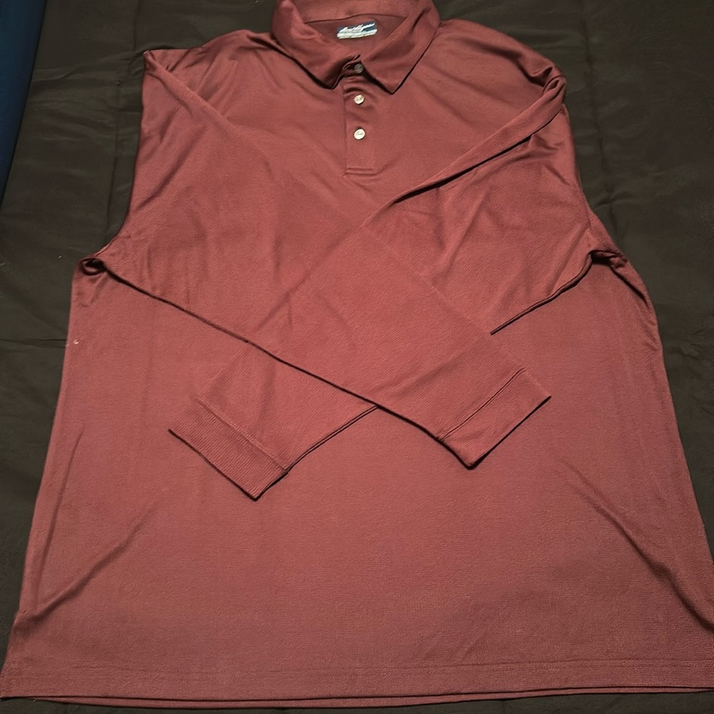 Ben Hogan Long Sleeve Golf Shirt. Burgundy. New without tags.